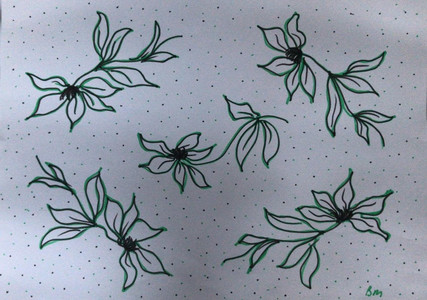 Brenda. Floral wallpaper, felt pens. 11.20.jpg